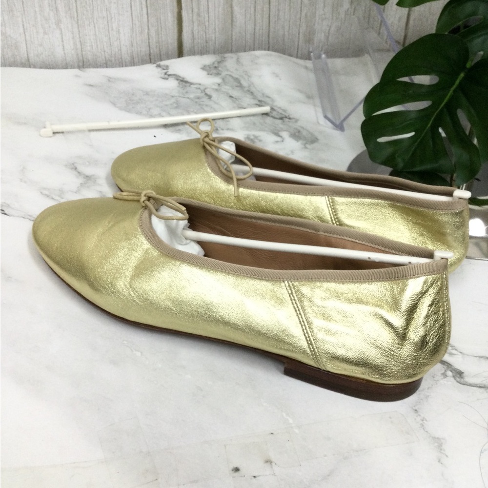 NWT Mansur Gavriel Gold Ballet Flats